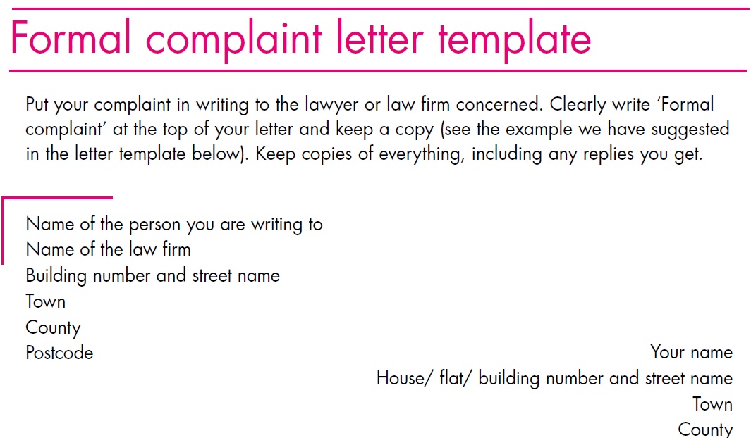 Formal Letter Of Complaint Sample