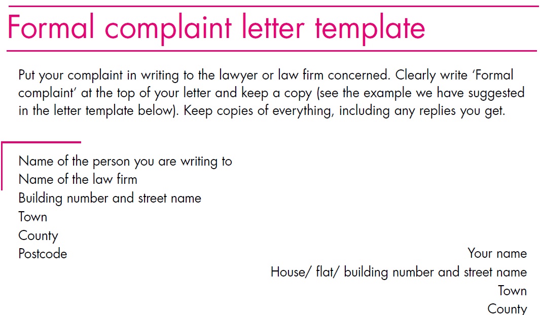 Formal Letter Writing Samples Of Complaint