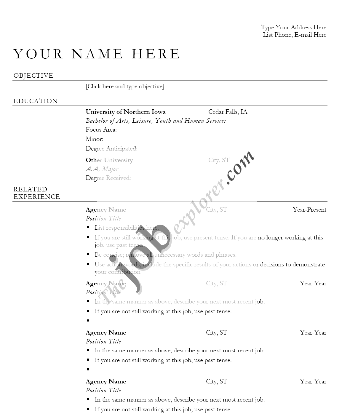 Format Of Resume For Fresher Pdf