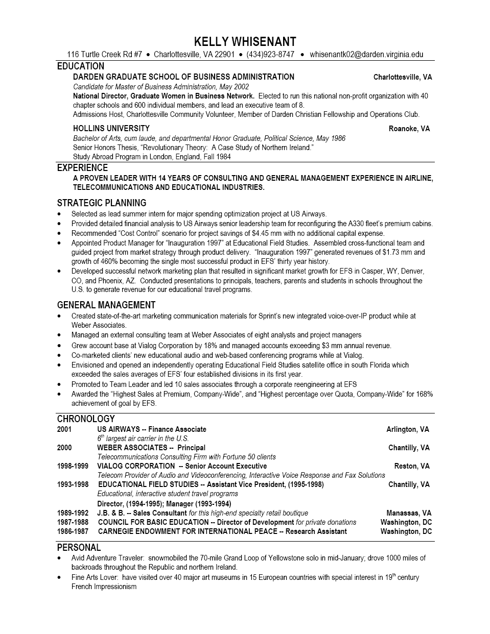 Format Of Resume For Job