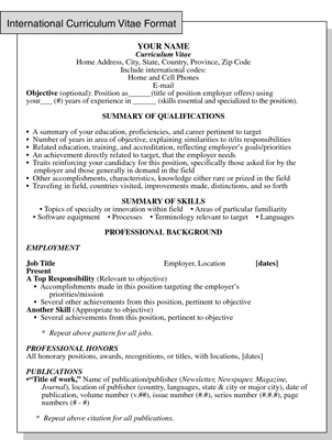 Format Of Resume For Job Application To Download