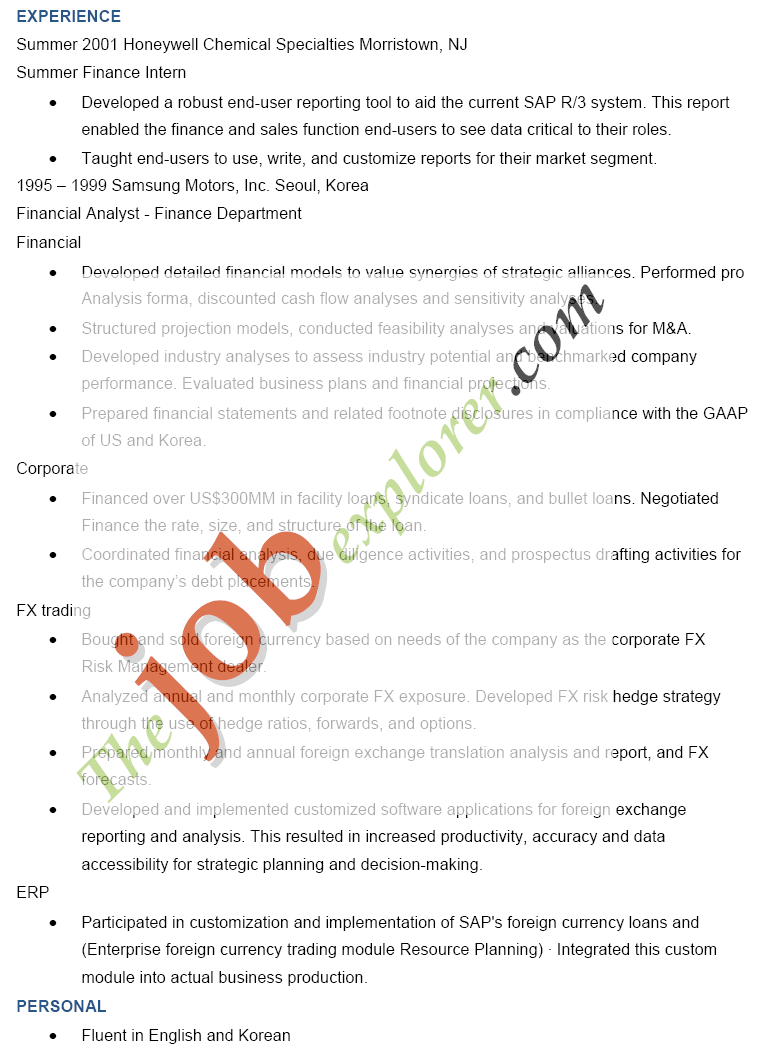 Format Of Resume For Teacher