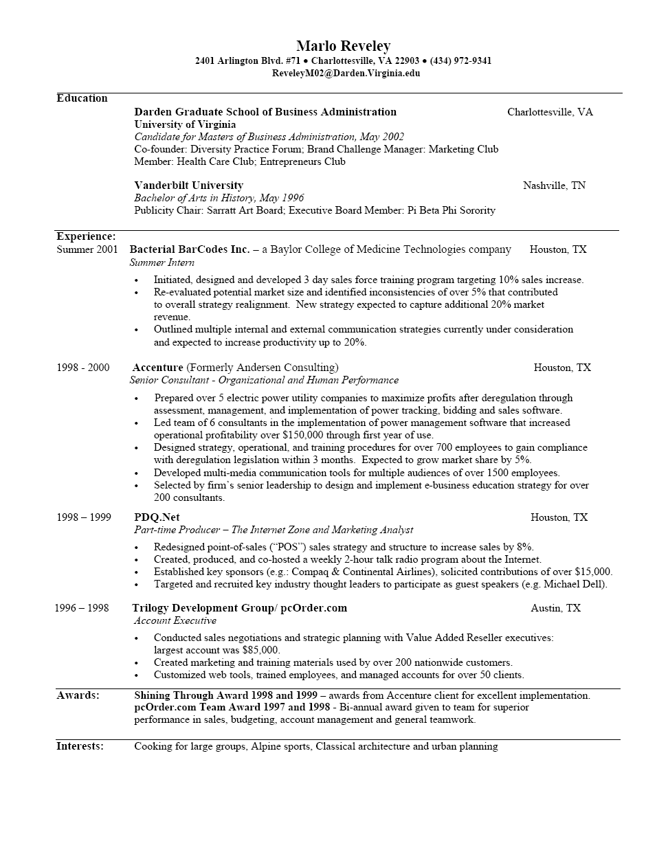 Format Of Resume In India