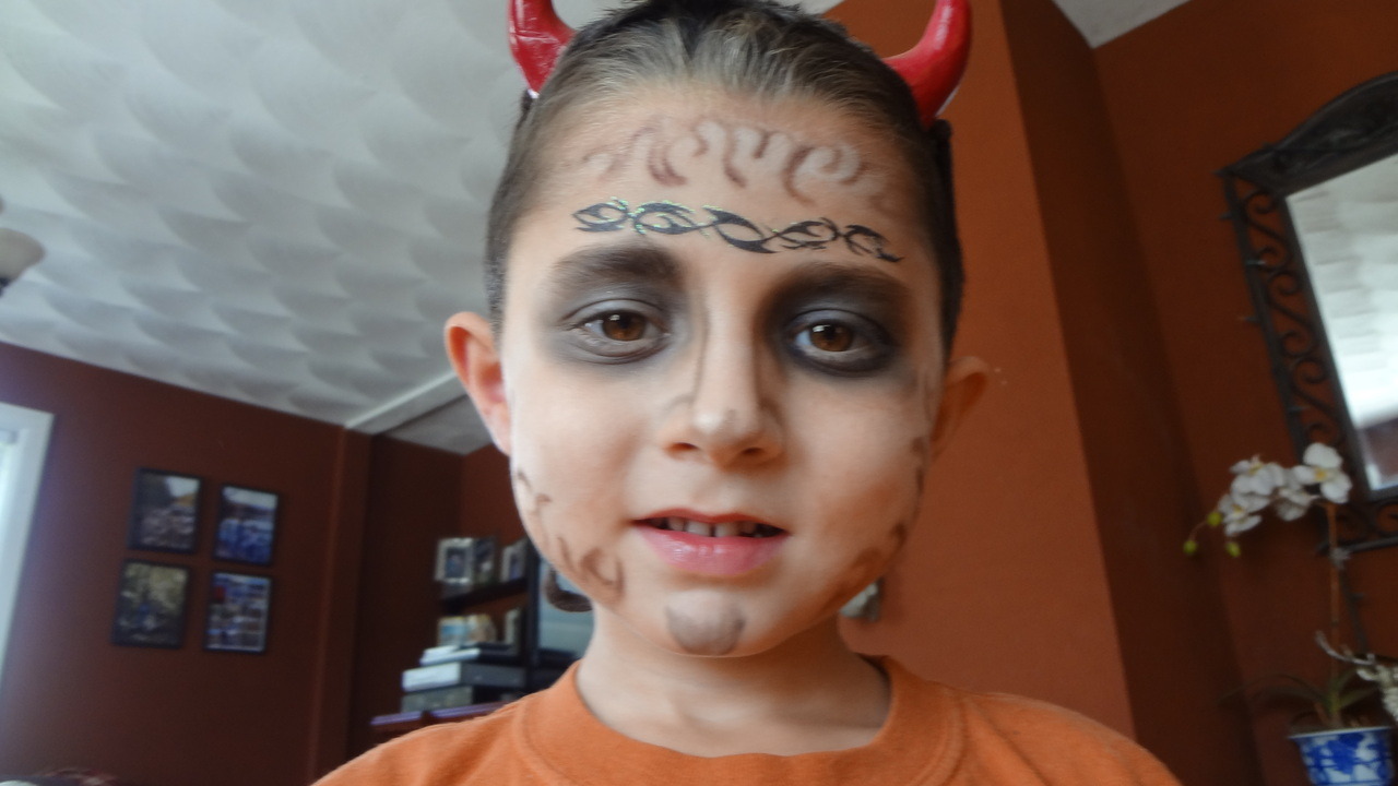 Girl Devil Face Paint