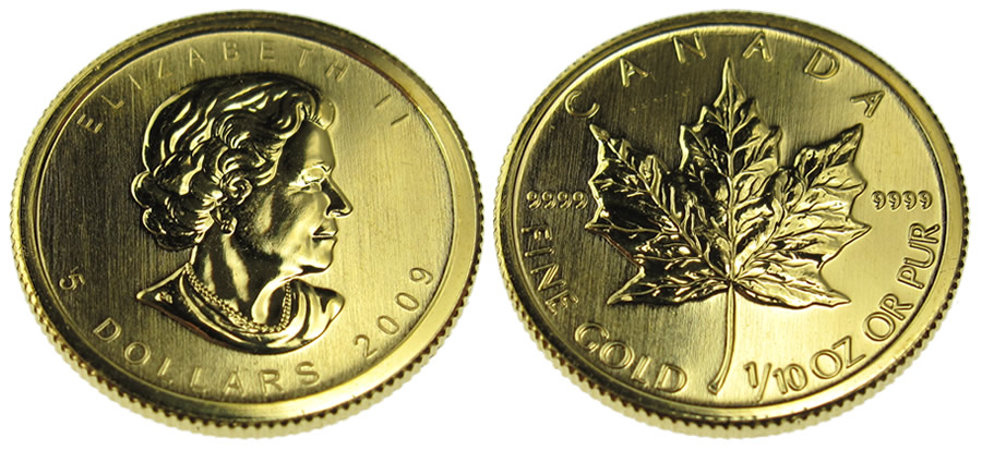 Gold Coin Canada Maple Leaf Coins