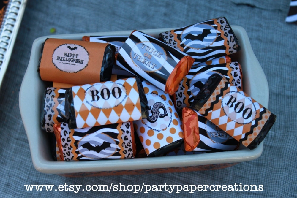 Halloween Candy Bar Wrappers Printables