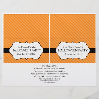 Halloween Candy Bar Wrappers Templates Free