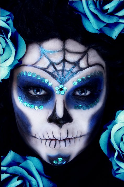 Halloween Candy Skull Makeup