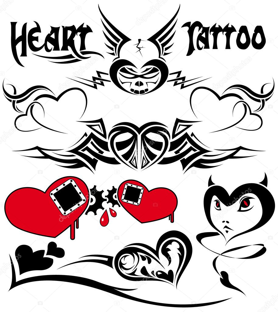 Heart With Devil Horns Tattoo