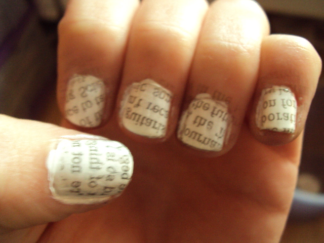 How To Do Newspaper Nails With Vodka