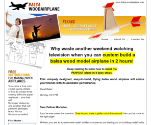 How To Make Balsa Wood Planes