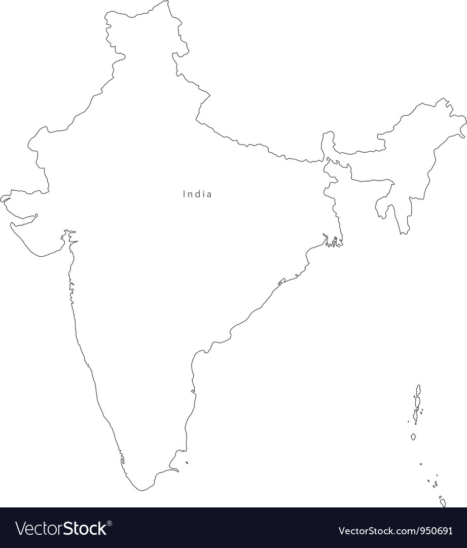 India Map Outline Vector