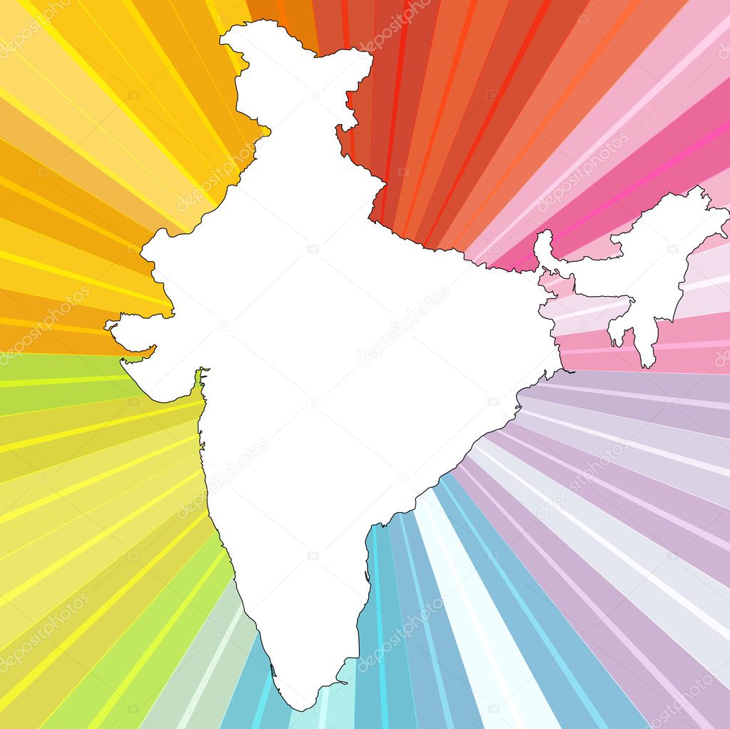 India Map Outline Vector