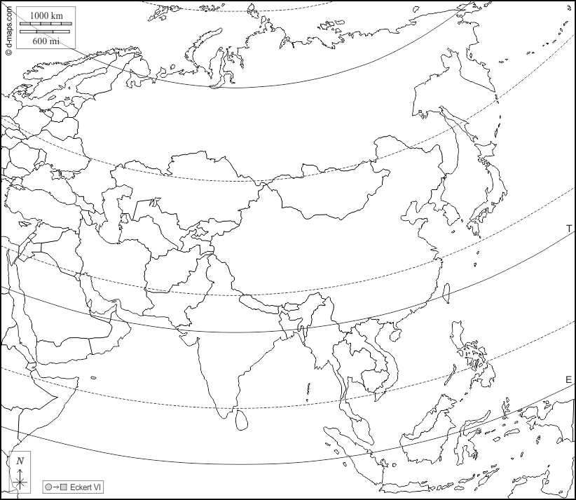 India Map Outline With States Name