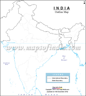 India Map Outline With States Printable