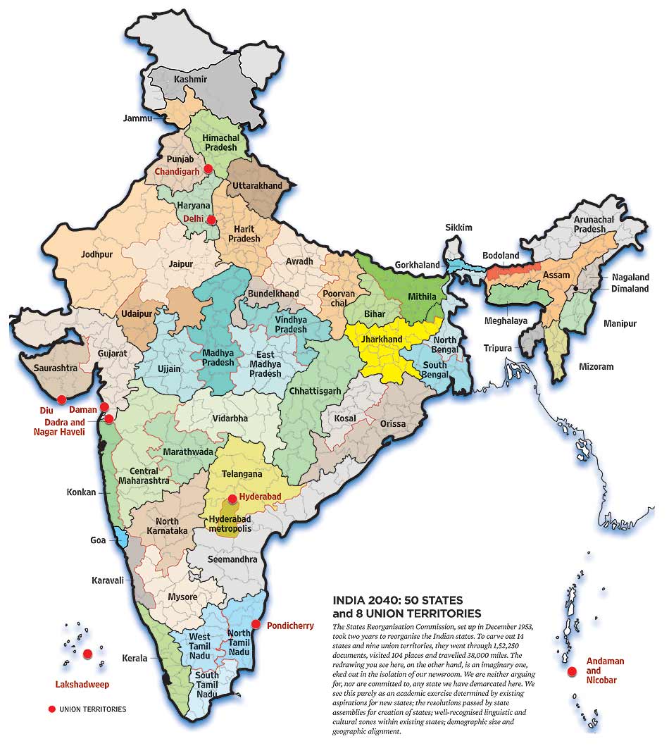 India Map With States And Capital