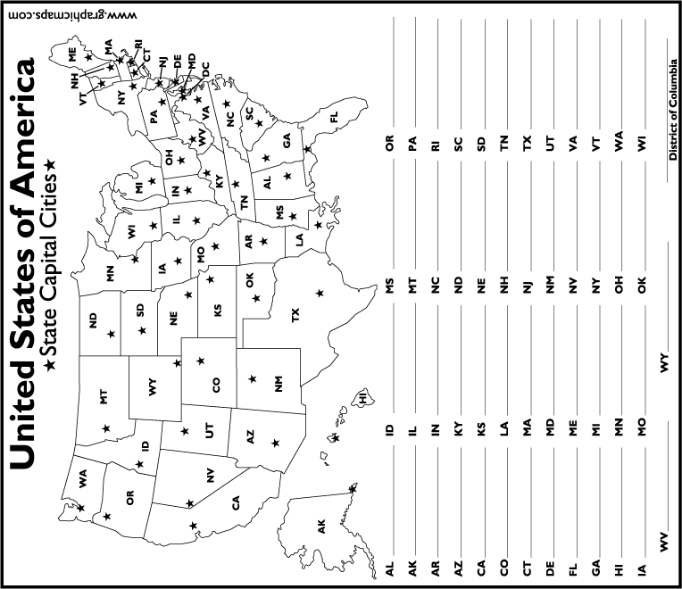 India Map With States And Capital Cities