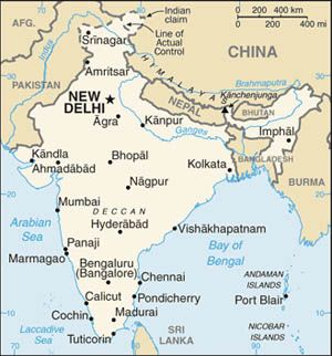 India Map With States Name