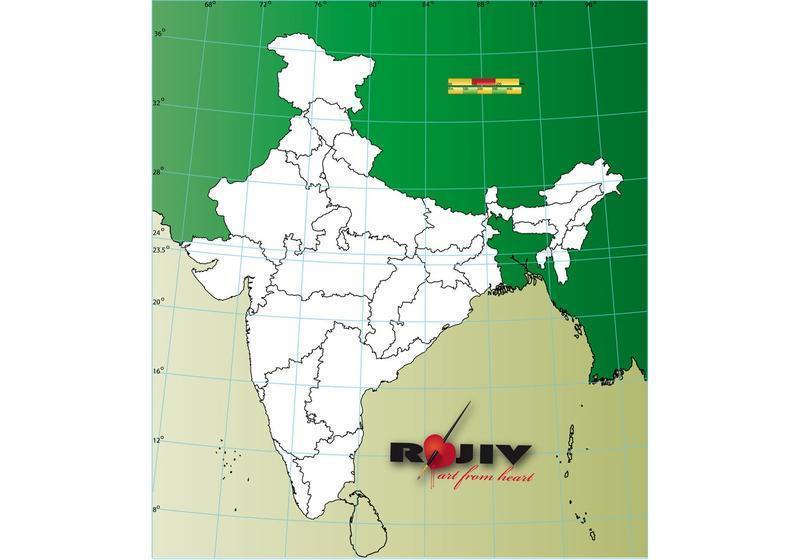 India Map With States Outline