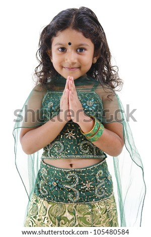 Indian Baby Girl In Saree