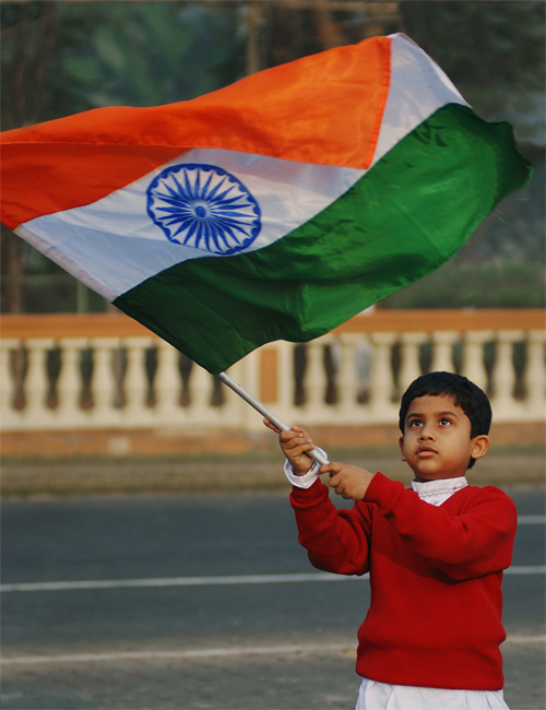 Indian Flag Flying Animation
