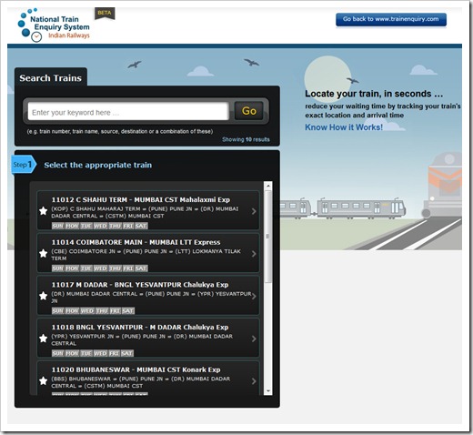 Indian Railway Train Enquiry Profile