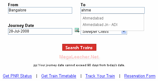 Indian Railway Train Enquiry Reservation