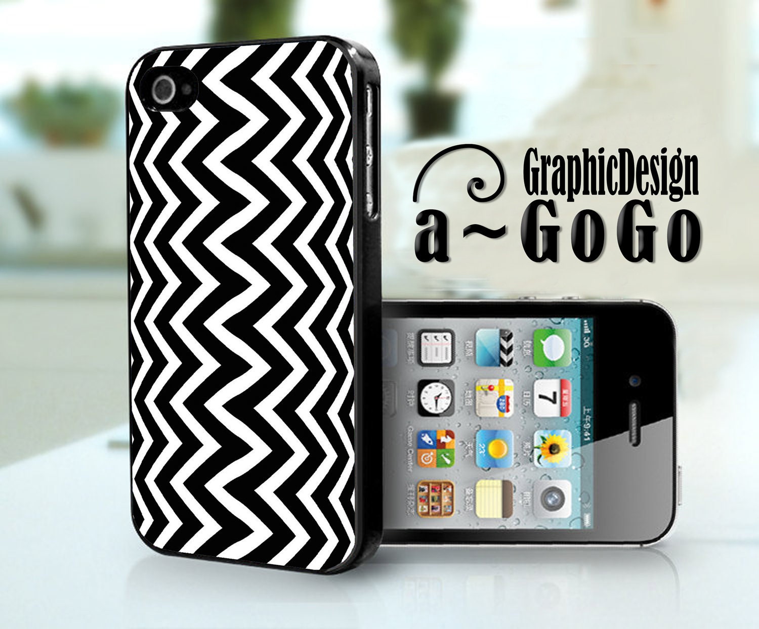 Iphone 4s Black And White Case