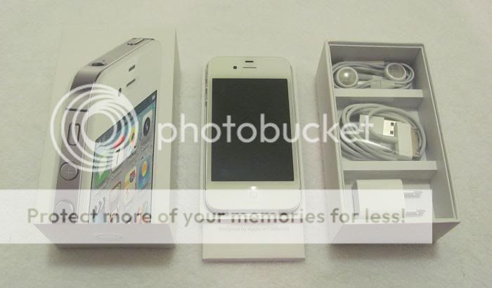 Iphone 4s White 16gb Box Only With Accessories New