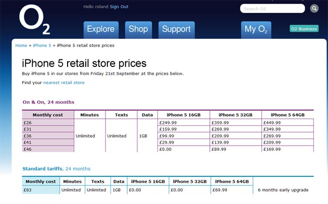 Iphone 5 Price In Uk With Contract