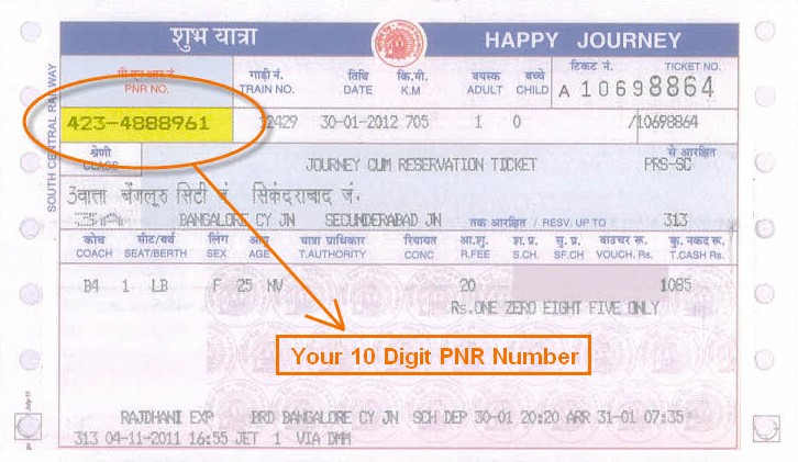 Irctc Indian Railway Reservation Pnr Status
