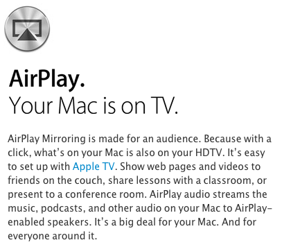 Lion Airplay Mirror