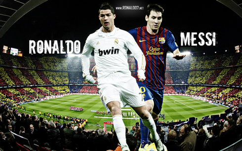 Lionel Messi Vs Cristiano Ronaldo Wallpaper