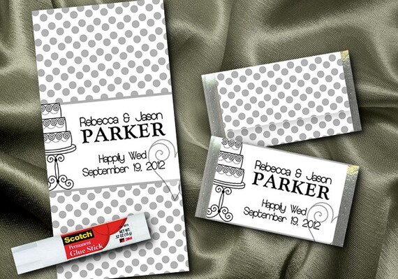 Make Your Own Wedding Candy Bar Wrappers