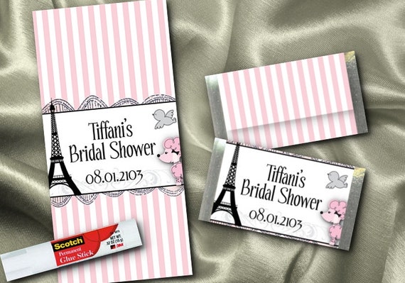 Make Your Own Wedding Candy Bar Wrappers