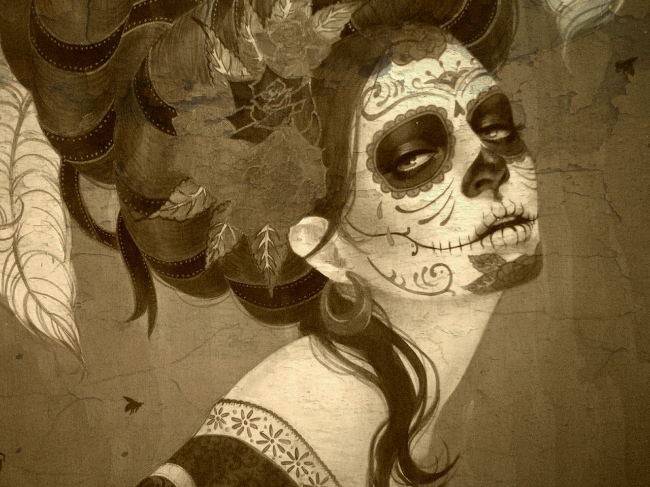 Mexican Candy Skull Girl