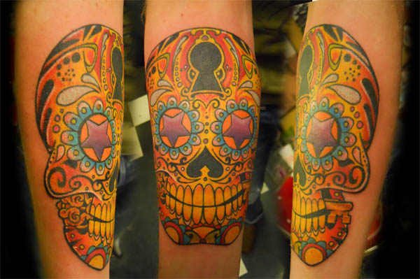 Mexican Candy Skull Tattoo Designs