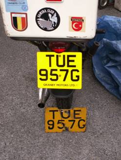 Motorcycle Registration Plates Uk