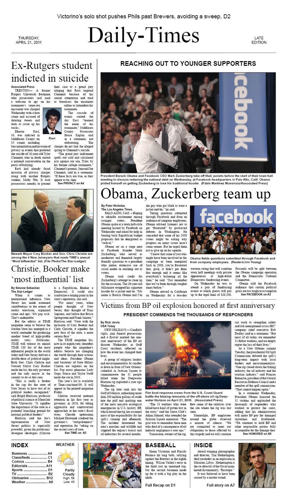 Newspaper Layout Front Page