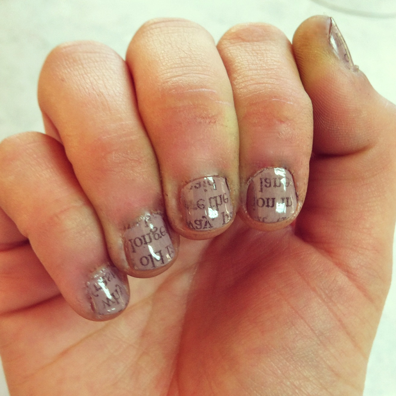 Newspaper Nails Tutorial