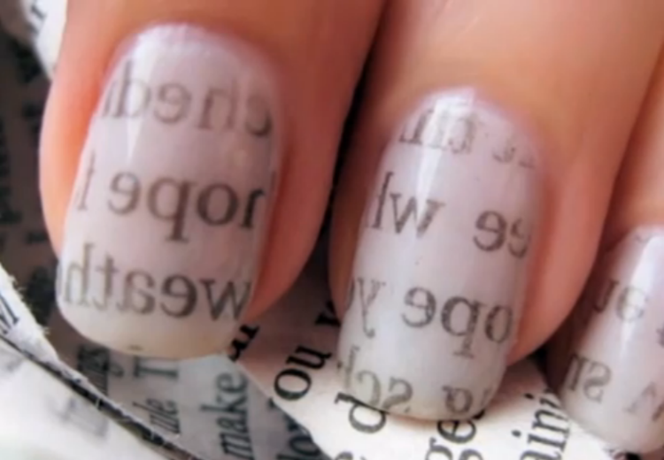 Newspaper Nails Tutorial