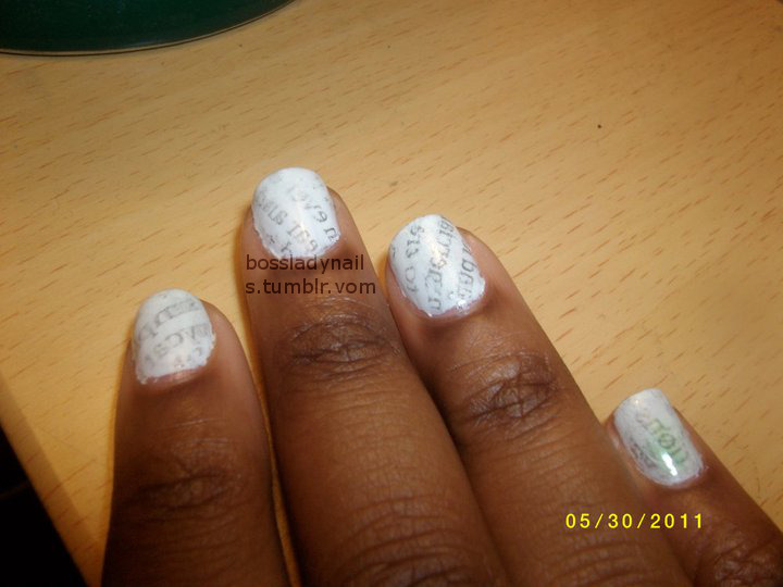 Newspaper Nails Without Rubbing Alcohol