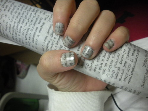 Newspaper Nails Without Rubbing Alcohol