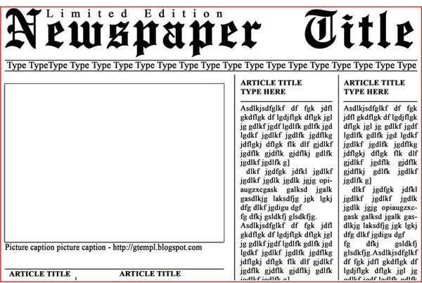 Newspaper Templates Free Download