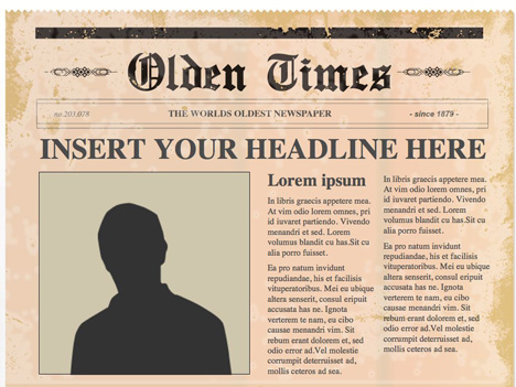 Old Newspaper Template Photoshop