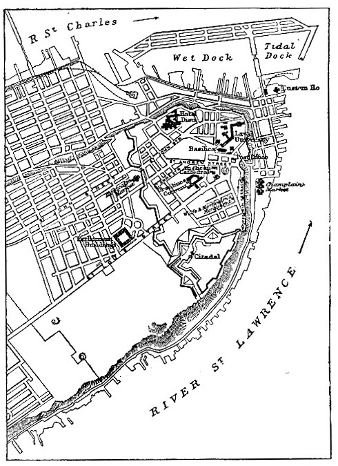 Old Quebec City Map