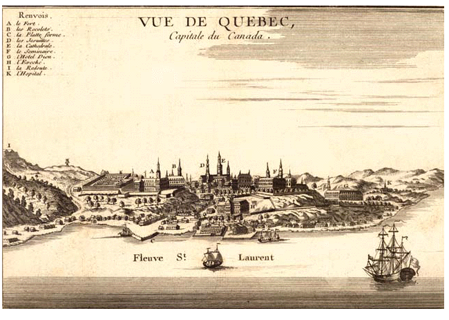 Old Quebec City Map