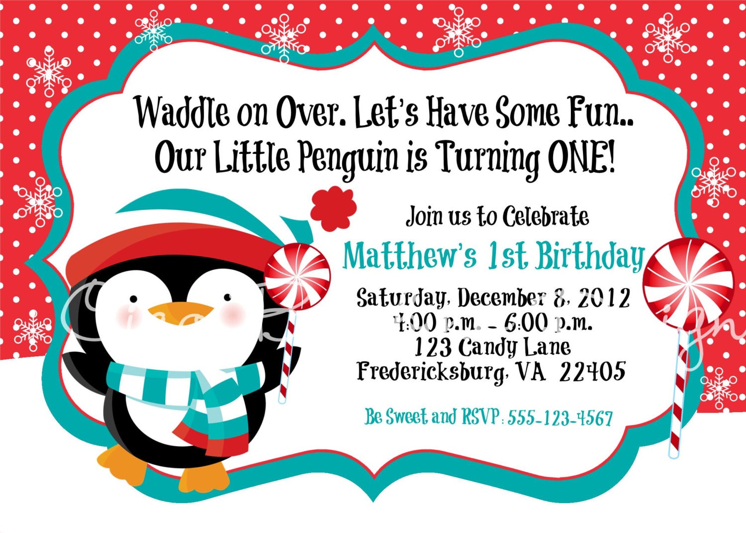 Penguin Candyland Party Supplies
