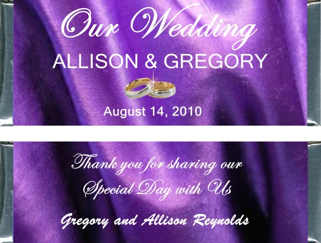 Personalized Wedding Candy Bar Wrappers