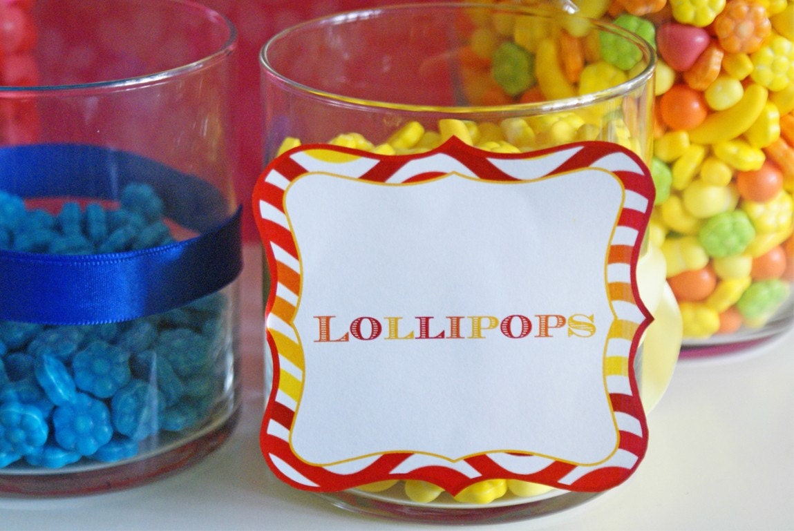 Printable Candy Buffet Signs